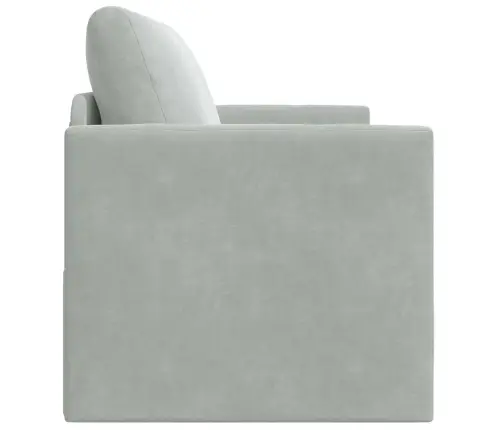 Saliekamais Dīvāns Gultas Gaiši Pelēks 124 X 71 X 78 Cm Samts Vidaxl