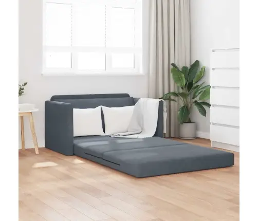 Saliekamais Dīvāns Gultas Tumši Pelēks 124 X 71 X 78 Cm Samts Vidaxl