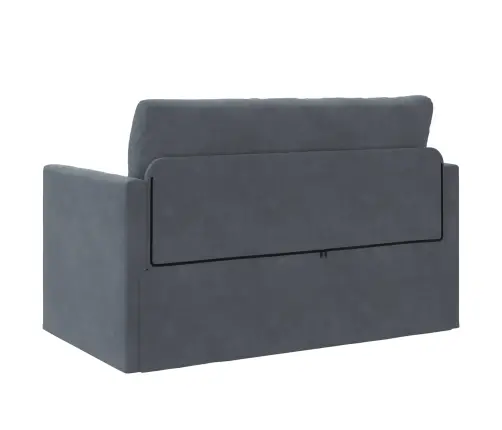 Saliekamais Dīvāns Gultas Tumši Pelēks 124 X 71 X 78 Cm Samts Vidaxl