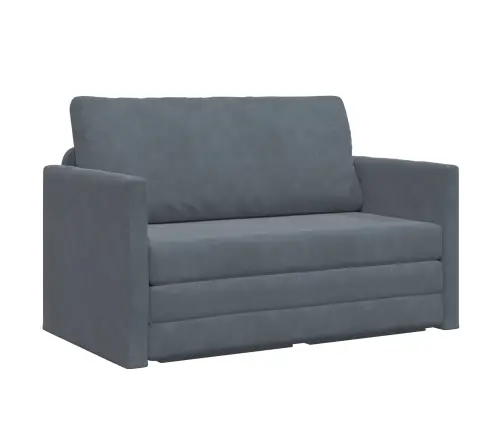 Saliekamais Dīvāns Gultas Tumši Pelēks 124 X 71 X 78 Cm Samts Vidaxl