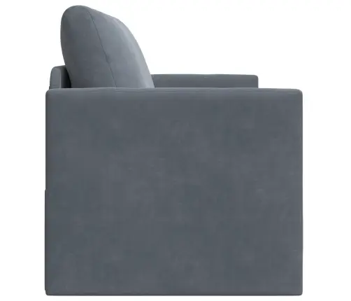 Saliekamais Dīvāns Gultas Tumši Pelēks 124 X 71 X 78 Cm Samts Vidaxl