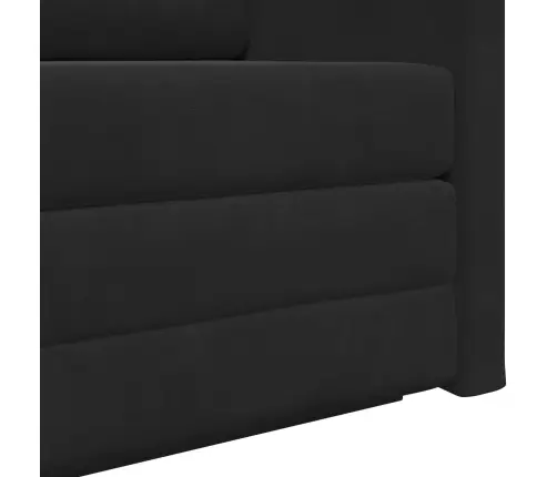 Saliekamais Dīvāns Gultas Melna 124 X 71 X 78 Cm Samts Vidaxl