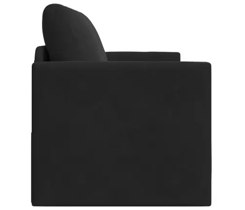 Saliekamais Dīvāns Gultas Melna 124 X 71 X 78 Cm Samts Vidaxl