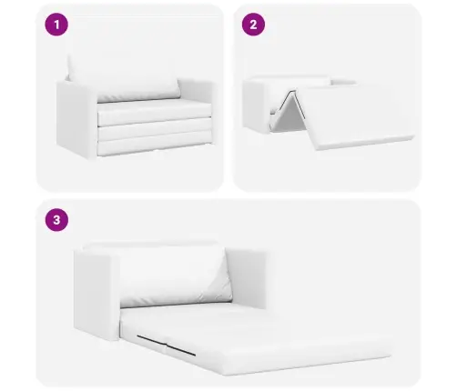 Sulankstomas Sofas-Lova Balta 124 X 71 X 78 Cm Pvc