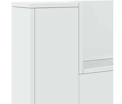 Galvas Dēlis Ar Led Ar Plauktu Balts 140 X 16,5 X 103,5 Cm Vidaxl