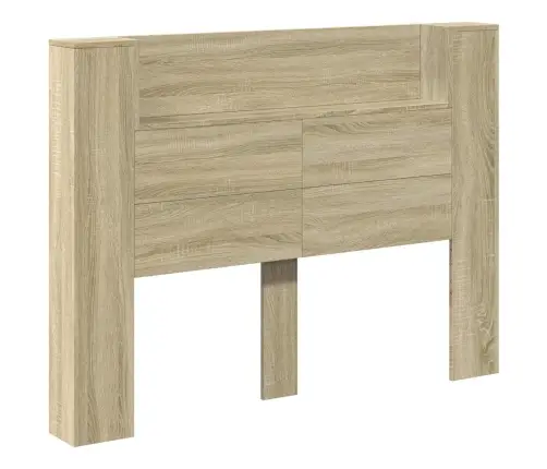 Galvas Dēlis Ar Led Ar Plauktu Sonoma 140 X 16,5 X 103,5 Cm Vidaxl