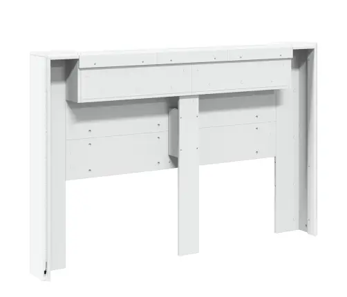 Galvas Dēlis Ar Led Ar Plauktu Balts 160 X 16,5 X 103,5 Cm Vidaxl