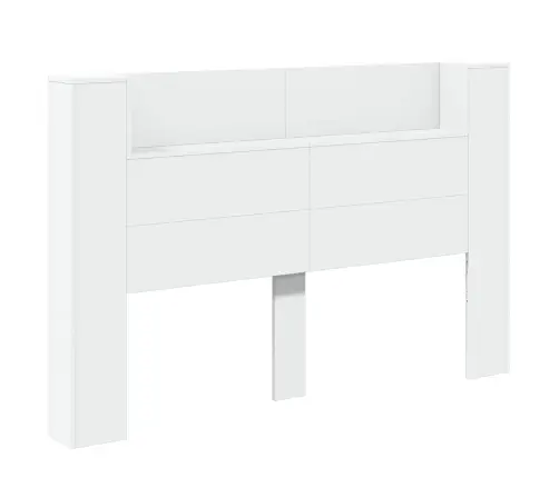 Galvas Dēlis Ar Led Ar Plauktu Balts 160 X 16,5 X 103,5 Cm Vidaxl