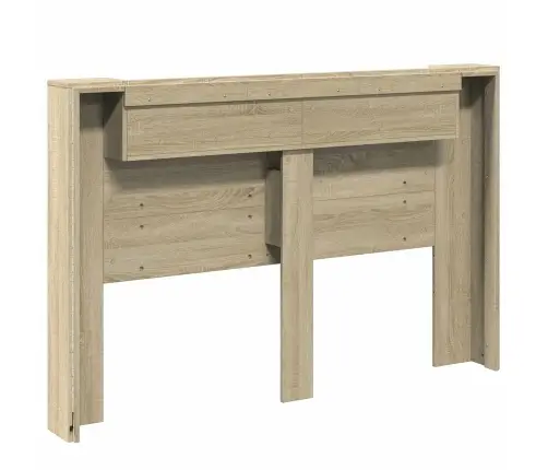 Galvas Dēlis Ar Led Ar Plauktu Sonoma 160 X 16,5 X 103,5 Cm Vidaxl