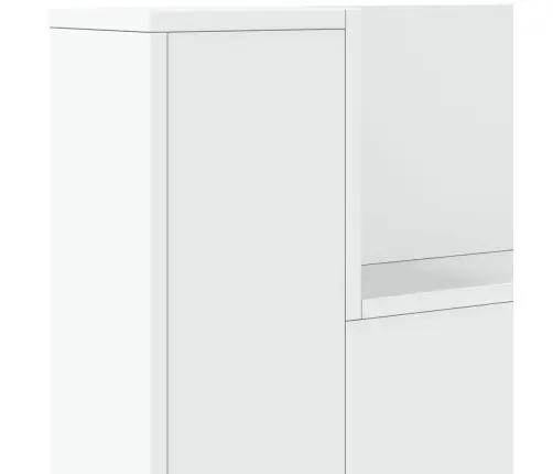 Galvas Dēlis Ar Led Ar Plauktu Balts 180 X 16,5 X 103,5 Cm Vidaxl