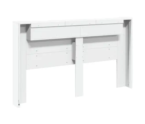 Galvas Dēlis Ar Led Ar Plauktu Balts 180 X 16,5 X 103,5 Cm Vidaxl