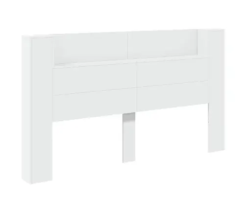 Galvas Dēlis Ar Led Ar Plauktu Balts 180 X 16,5 X 103,5 Cm Vidaxl