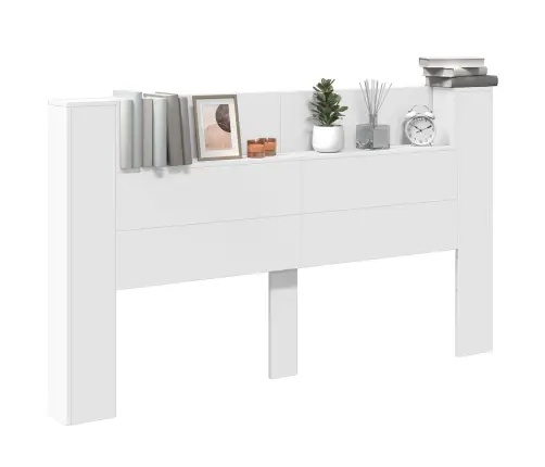 Galvas Dēlis Ar Led Ar Plauktu Balts 180 X 16,5 X 103,5 Cm Vidaxl