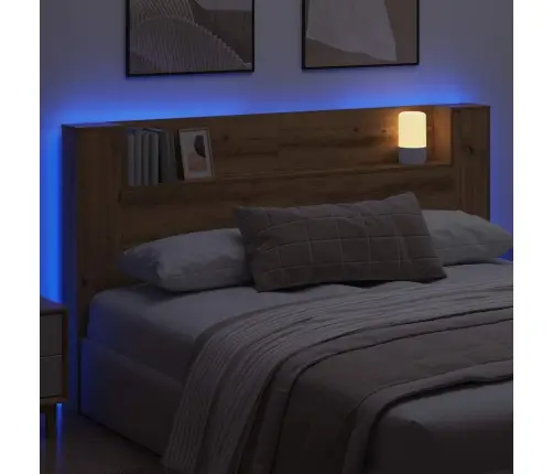 Galvas Dēlis Ar Led Mākslīgā Ozola 180 X 16,5 X 103,5 Cm Vidaxl