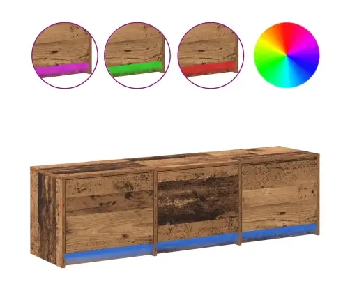 Televizoriaus Spintelė Su Led Senas Medis 140 X 34 X 40 Cm