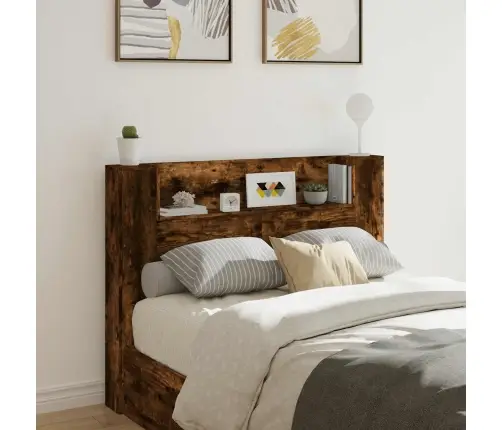 Galvas Dēlis Ar Led Dūmaka Ozols 140 X 16,5 X 103,5 Cm Vidaxl