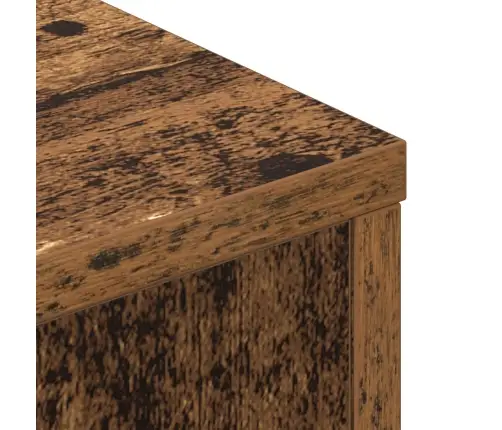 Galvas Dēlis Ar Led Ar Plauktu Vecs Koks 140 X 16,5 X 103,5 Cm Vidaxl