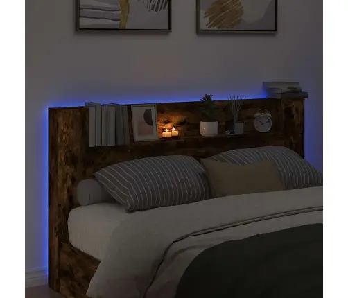 Peatoe Kapp Koos Led-Iga Suitsetatud Tamm 180 X 16,5 X 103,5 Cm