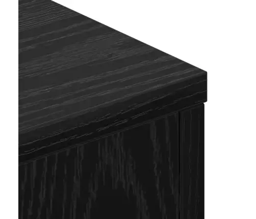 Galvas Dēlis Ar Led Melns Ozolkoks 180 X 16,5 X 103,5 Cm Vidaxl