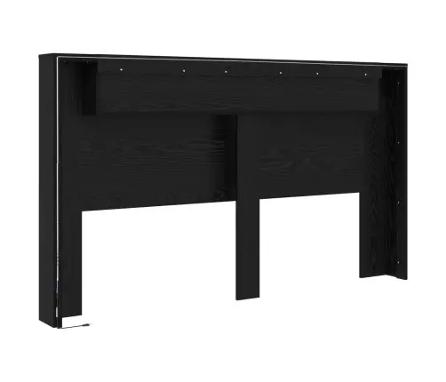 Galvas Dēlis Ar Led Melns Ozolkoks 180 X 16,5 X 103,5 Cm Vidaxl