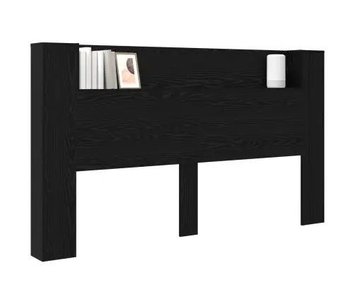 Galvas Dēlis Ar Led Melns Ozolkoks 180 X 16,5 X 103,5 Cm Vidaxl