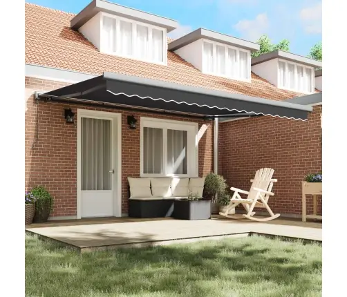 Ištraukiama Markizė Antracito Ir Pilka 400 × 300 Cm