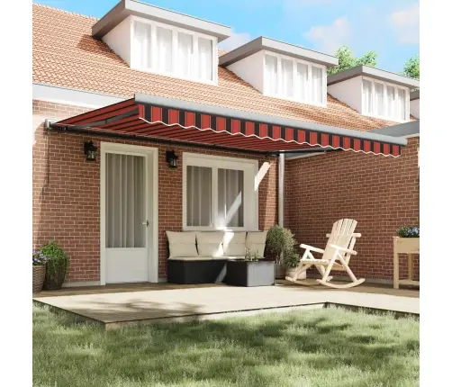 Izvelkams Jumtiņš Oranža Un Melna 400 × 300 Cm Vidaxl