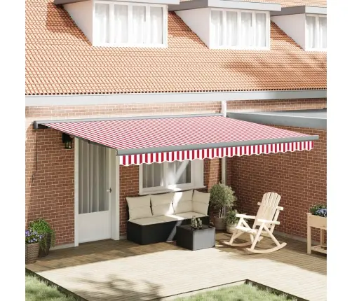 Izvelkams Jumtiņš Sarkana Un Balta 400 × 300 Cm Vidaxl