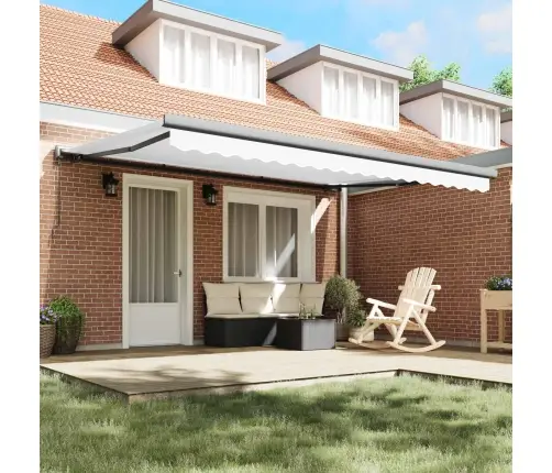 Izvelkams Jumtiņš Balts 4 ×3 M Audekls Vidaxl