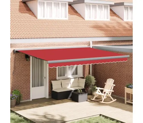 Izvelkams Jumtiņš Sarkana 4 ×3 M Audekls Vidaxl