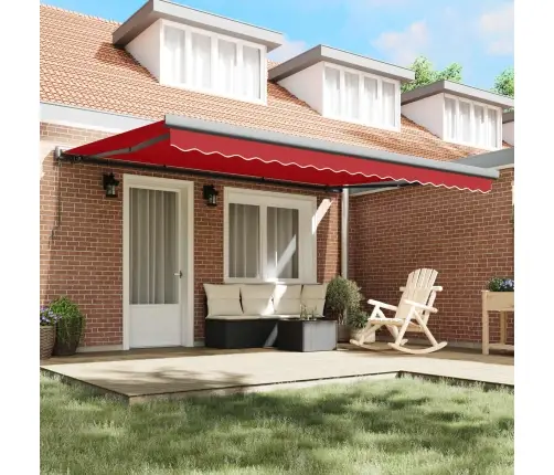 Izvelkams Jumtiņš Sarkana 4 ×3 M Audekls Vidaxl