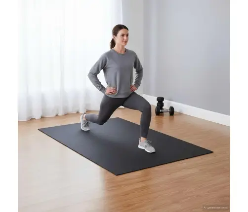 Sporta Aizsardzības Paklājs Melna 183 X 122 X 0,6 Cm Pvc Vidaxl