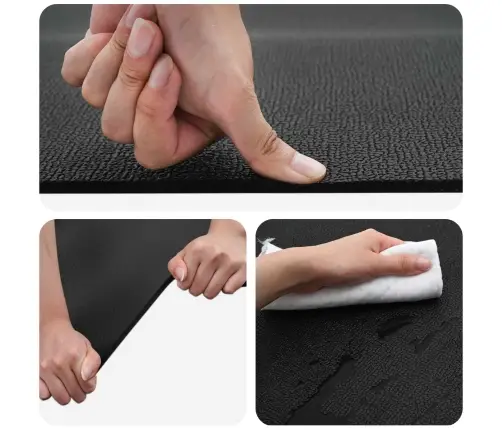 Sporta Aizsardzības Paklājs Melna 213 X 152 X 0,6 Cm Pvc Vidaxl