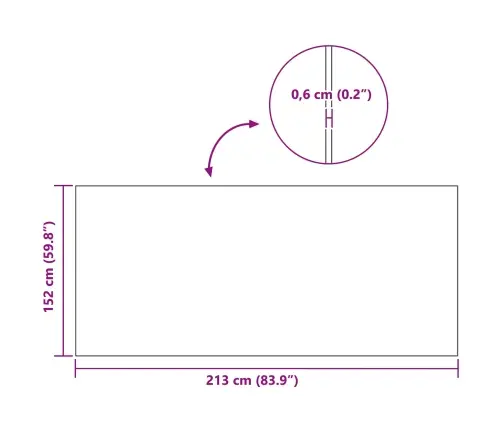 Sporta Aizsardzības Paklājs Melna 213 X 152 X 0,6 Cm Pvc Vidaxl