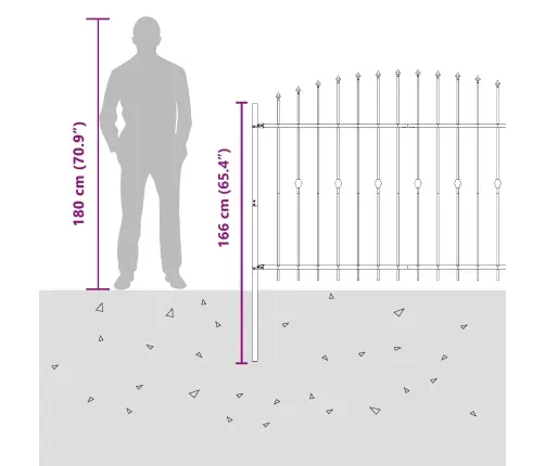 Skrūvežogs Melna 200 X 130 Cm Vidaxl
