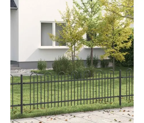 Dzinēja Arkas Žogs Melna 200 X 130 Cm Vidaxl