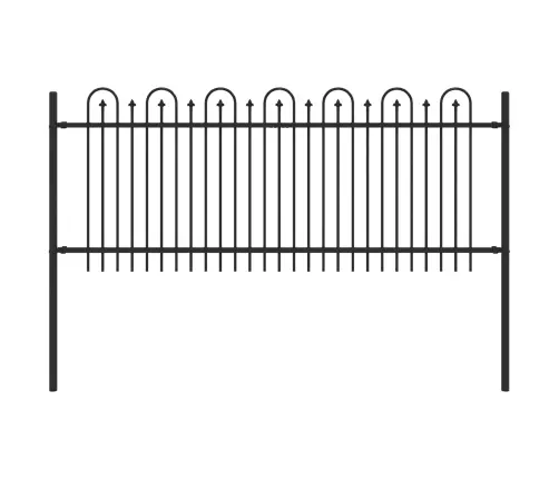 Dzinēja Arkas Žogs Melna 200 X 130 Cm Vidaxl