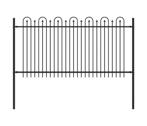 Dzinēja Arkas Žogs Melna 200 X 150 Cm Vidaxl