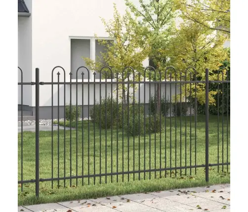 Dzinēja Arkas Žogs Melna 200 X 130 Cm Vidaxl