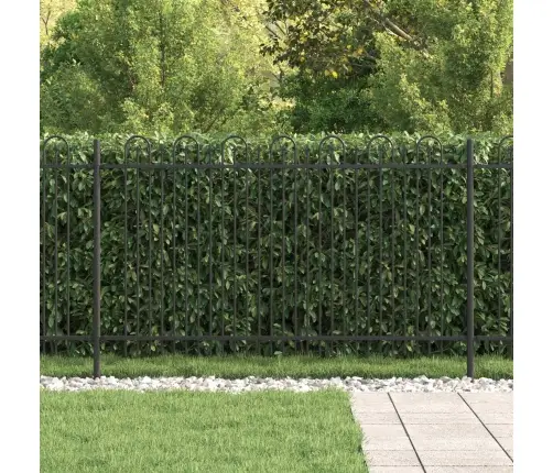 Dzinēja Arkas Žogs Melna 200 X 130 Cm Vidaxl