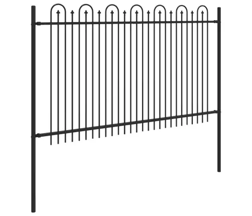 Dzinēja Arkas Žogs Melna 200 X 130 Cm Vidaxl