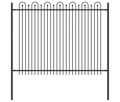 Dzinēja Arkas Žogs Melna 200 X 200 Cm Vidaxl