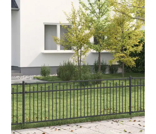 Koonusedega Aed Must 200 X 110 Cm Pulbervärvitud Teras