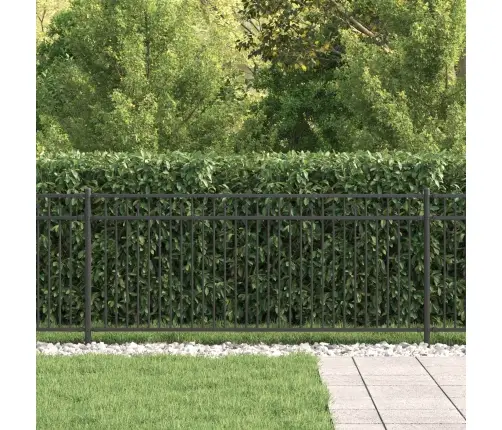 Koonusedega Aed Must 200 X 130 Cm Pulbervärvitud Teras