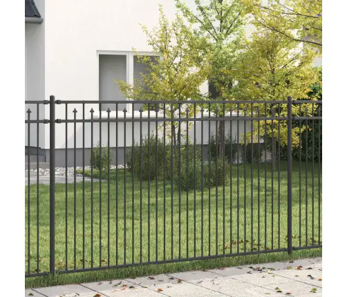 Koonusedega Aed Must 200 X 166 Cm Pulbervärvitud Teras