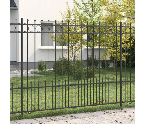 Nugade Ring Aia Must 200 X 200 Cm Pulbervärvitud Teras