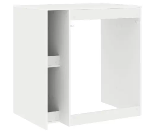 Veļas Mašīnas Skapis Balts 87 X 60 X 89 Cm Inženierijas Koks Vidaxl