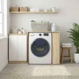 Veļas Mašīnas Skapis Sonoma 87 X 60 X 89 Cm Inženierijas Koks Vidaxl