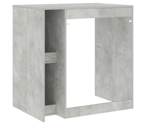 Veļas Mašīnas Skapis Betona 87 X 60 X 89 Cm Inženierijas Koks Vidaxl