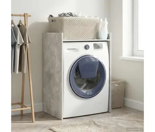 Veļas Mašīnas Skapis Betons 67,5 X 48 X 97 Cm Inženierijas Koks Vidaxl